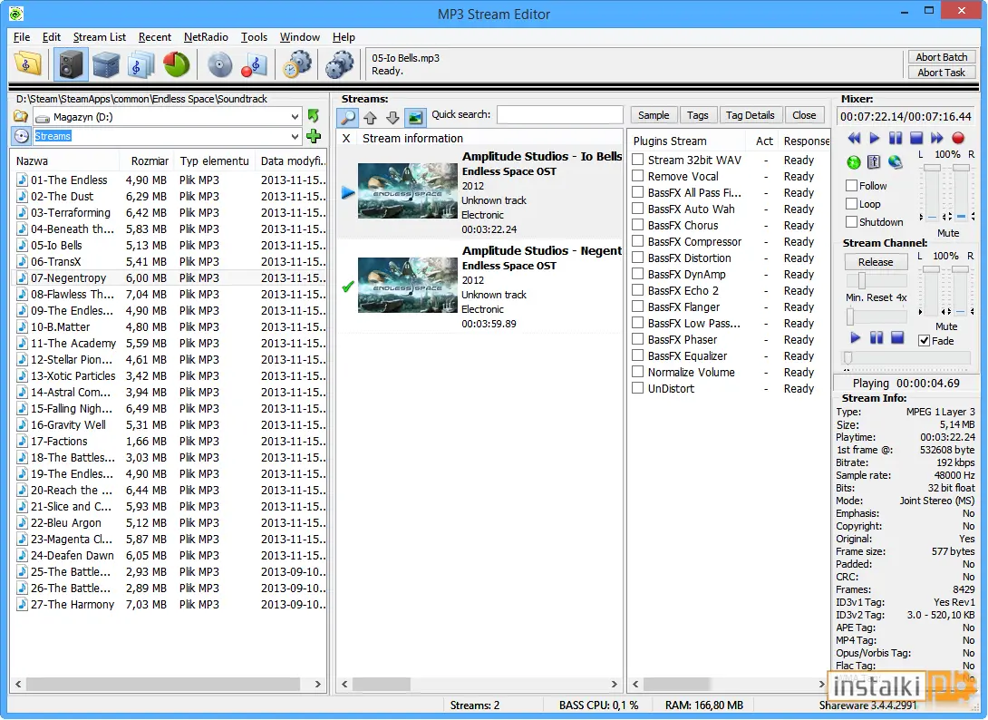 Okladka MP3 Stream Editor